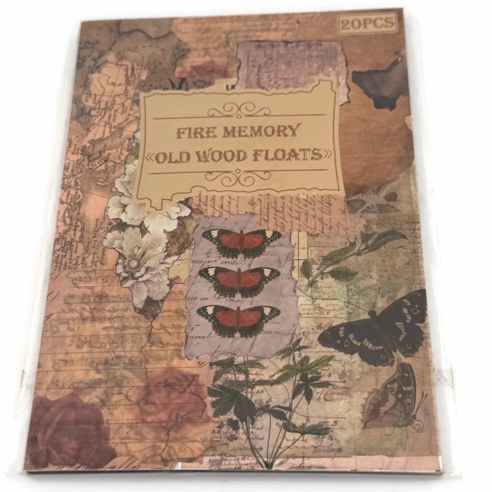 Fire Memory Old Wood Floats Stickers Ephemera Junk Journal Scrapbook